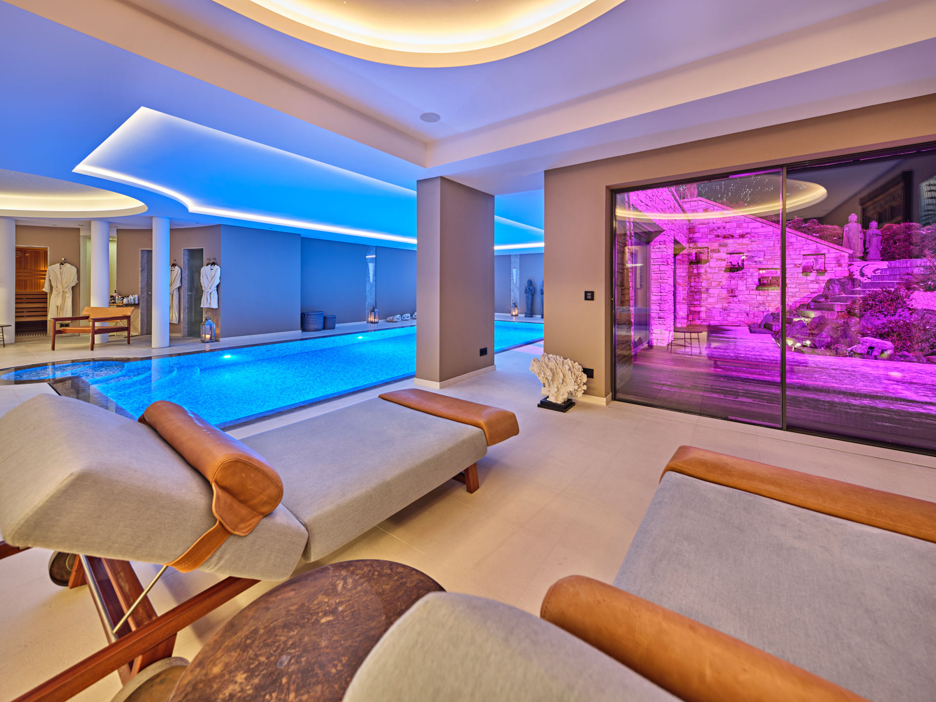 منظر المنتجع الصحي من الردهة